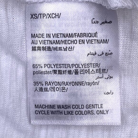 INC International Concepts Women's White T-Shirt w/Gathered Bow on Side Size XS - Picture 7 of 7